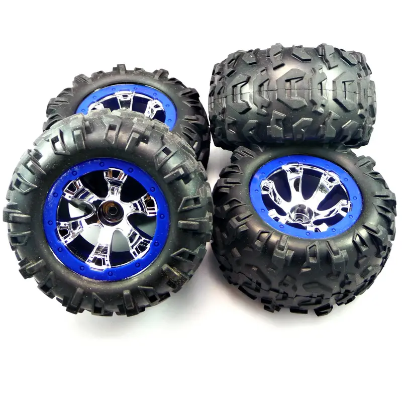 Traxxas 1/16 1/16 Summit Canyon Tires & Geode Blue Beadlock Wheels 1