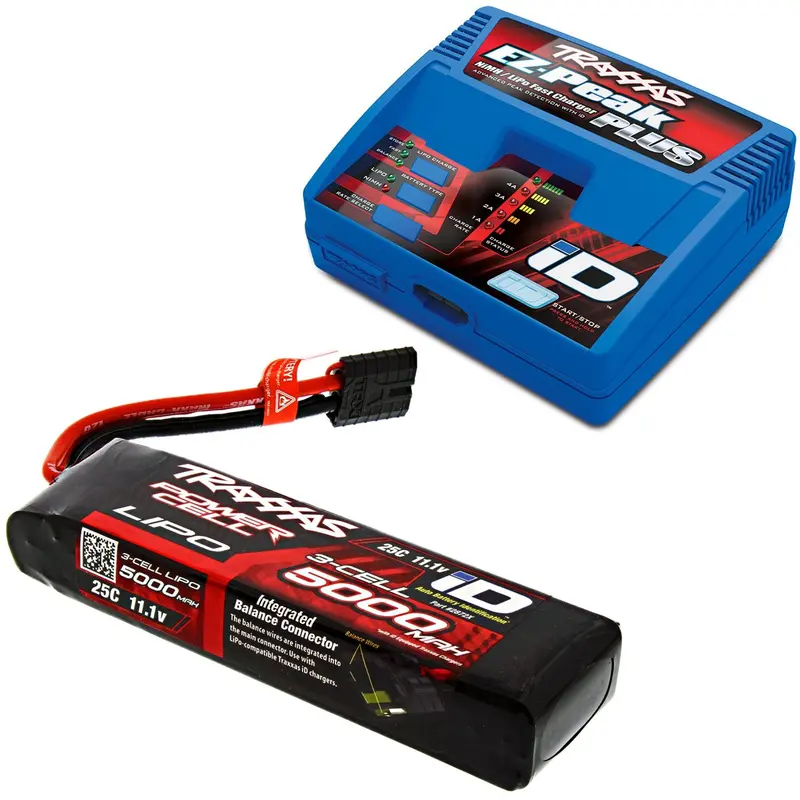 Traxxas 1/5 Spartan Race Boat 5000Mah 11.1V 3S Id Lipo Battery & Ez-Peak Charger 1
