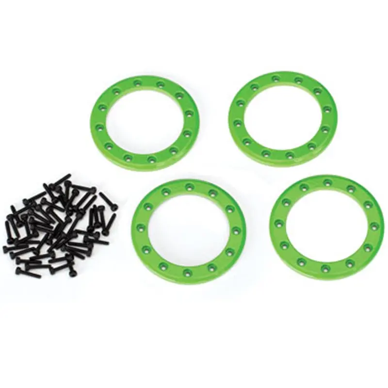 Traxxas 1.9" Beadlock Rings, Aluminum, Green, 8169G 1