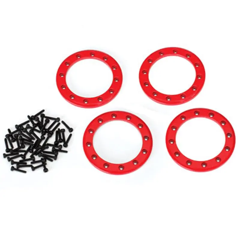 Traxxas 1.9" Beadlock Rings, Aluminum, Red, 8169R 1