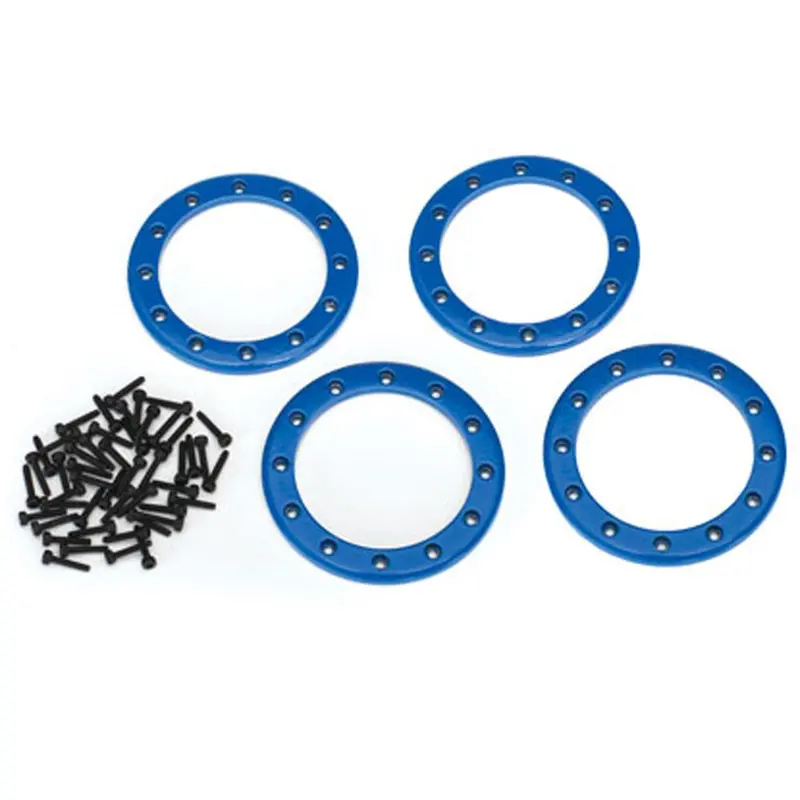 Traxxas 2.2" Beadlock Rings, Aluminum, Blue, 8168X 1