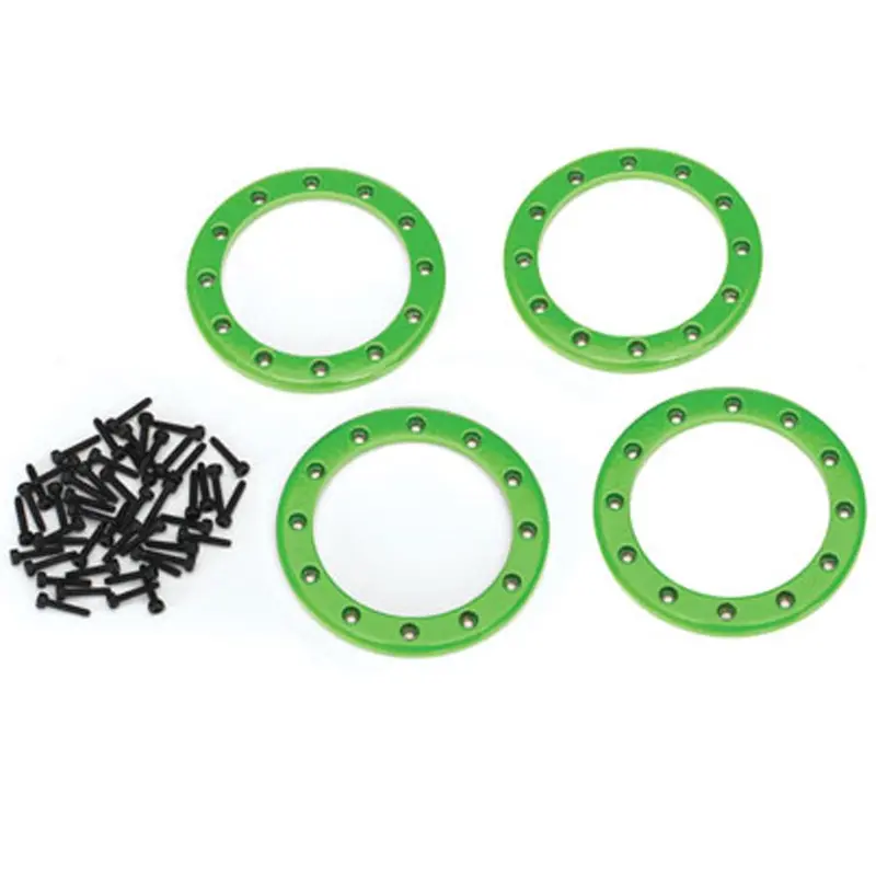 Traxxas 2.2" Beadlock Rings, Aluminum, Green, 8168G 1