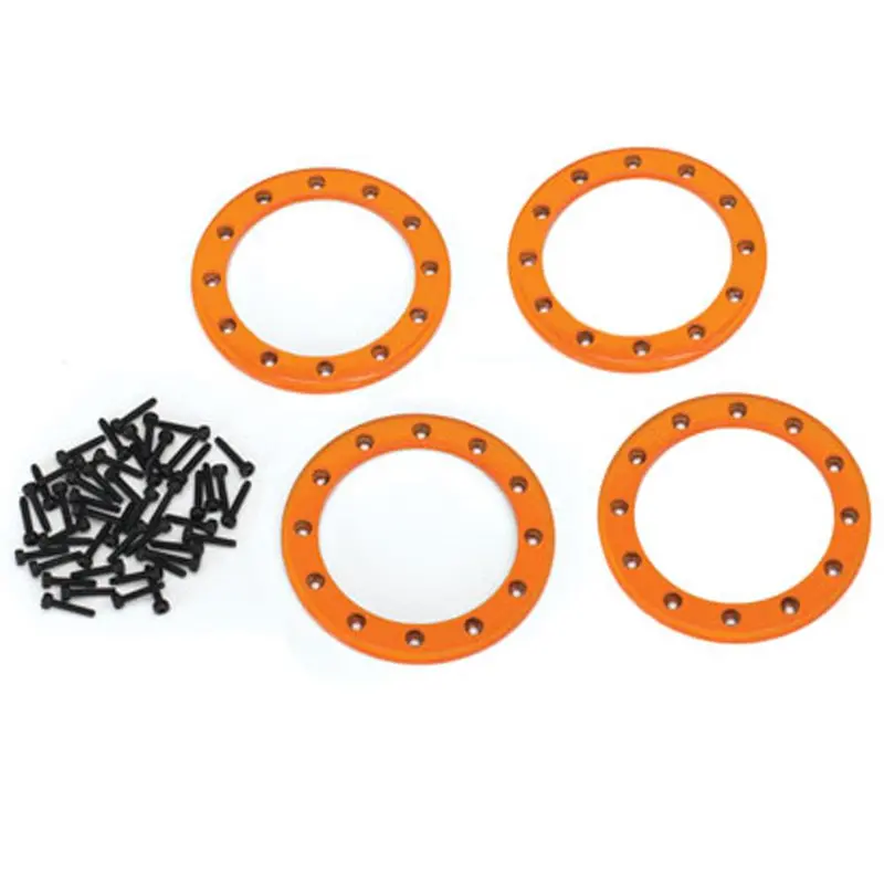 Traxxas 2.2" Beadlock Rings, Aluminum, Orange, 8168A 1