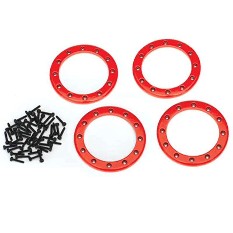 Traxxas 2.2" Beadlock Rings, Aluminum, Red, 8168R 1