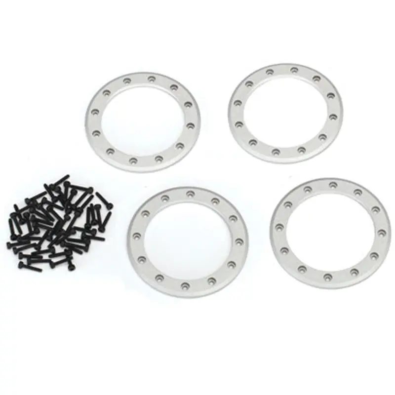 Traxxas 2.2" Beadlock Rings, Aluminum, Silver Satin, 8168 1