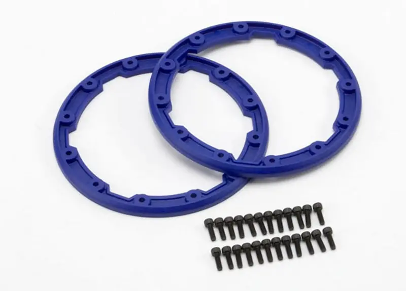 Traxxas 2 Beadlock Style Sidewall Protectors - Blue, 5666 1