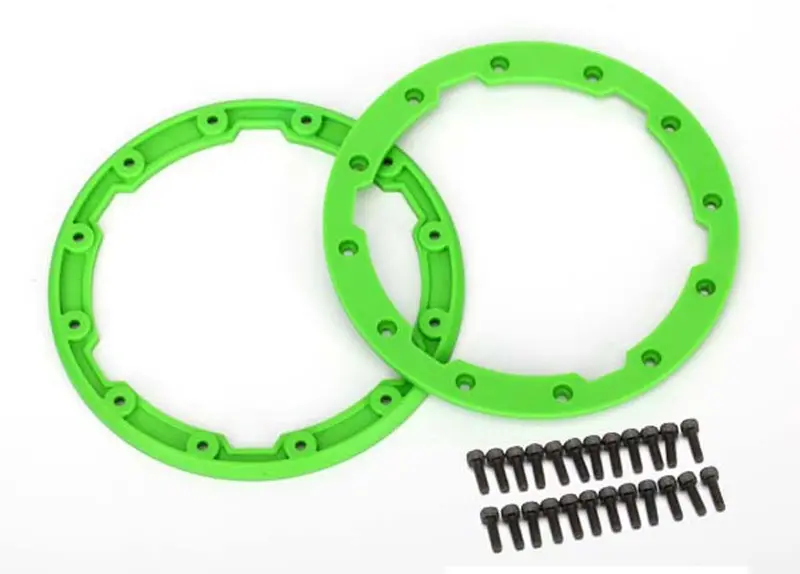 Traxxas 2 Beadlock Style Sidewall Protectors - Green, 5664 1