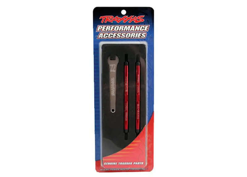 Traxxas 2 Front Tubes Toe Links - 112Mm Red Aluminum, 5141R 1