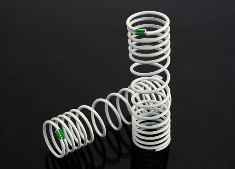 Traxxas 2 Rear Springs -10% Rate Green, 6866 1