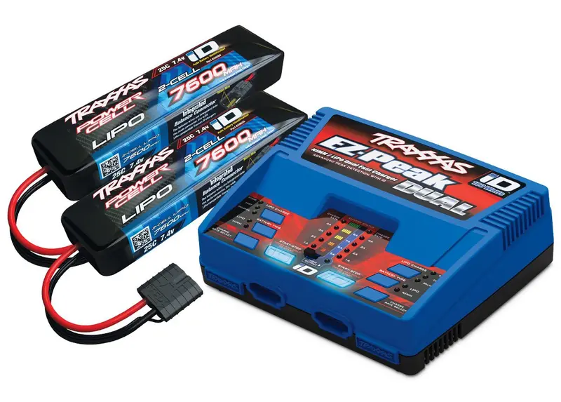 Traxxas 2S 7600Mah Battery / Id Charger Completer Pack, 2991 1