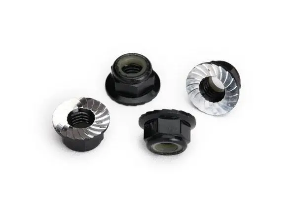 Traxxas 5Mm Flanged Nylon Locking Nuts, Aluminum, Black, 8447A 1