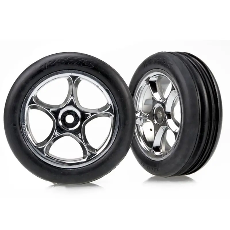 Traxxas Alias Tires, Soft, Tracer 2.2" Wheels, Chrome, 2471R 1