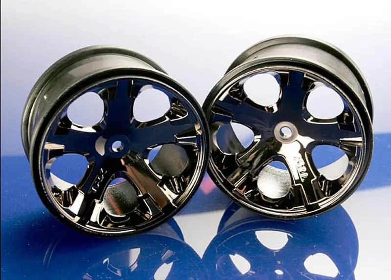 Traxxas All-Star 2.8" Wheels, Black Chrome, Electric Rear, 3772A 1