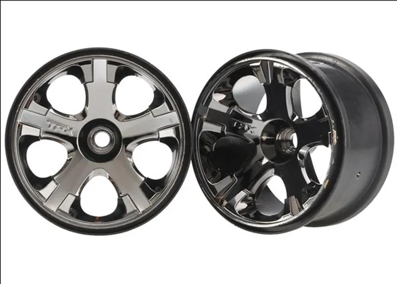 Traxxas All-Star 2.8" Wheels, Black Chrome, Nitro Front, 5577A 1
