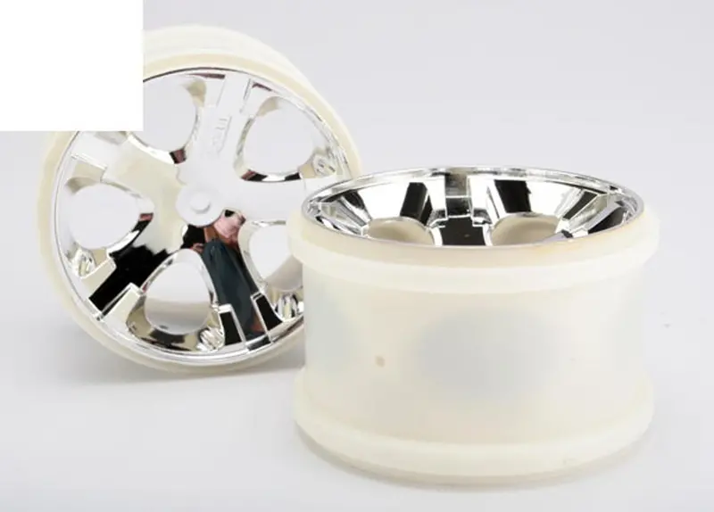 Traxxas All-Star 2.8" Wheels, Chrome, Electric Rear, 3772 1