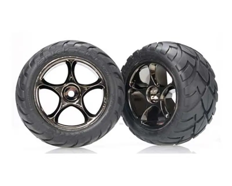 Traxxas Anaconda Tires, Tracer 2.2" Wheels Black Chrm Rear, 2478A 1