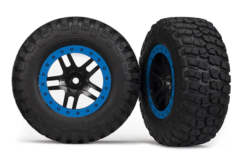 Traxxas Bfgoodrich Tires, Sct Split-Spoke Wheel, Black/Blue, 5885A 1