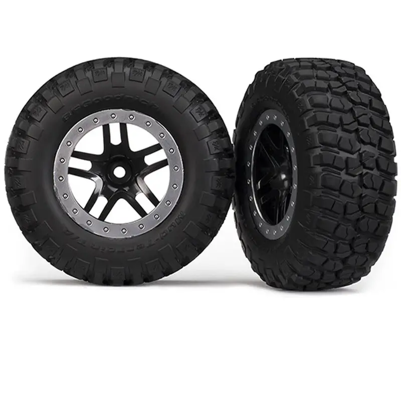 Traxxas Bfgoodrich Tires, Sct Split-Spoke Wheel, Black/S Chrome, 5885 1