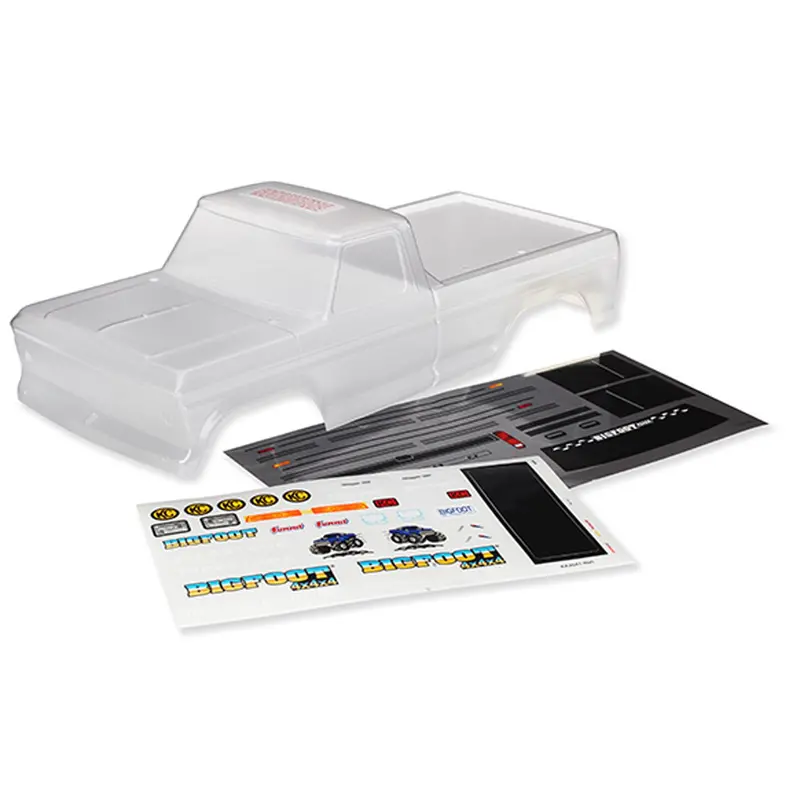Traxxas Bigfoot Pre-Cut Body, Clear & Decals, 3660 1