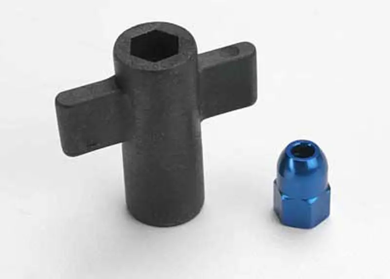 Traxxas Blue Antenna Crimp Nut & Antenna Nut Tool, 5526 1