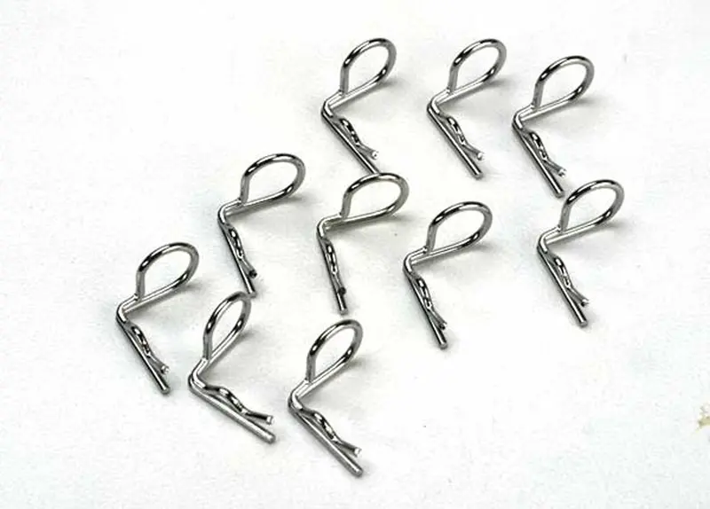 Traxxas Body Clips, Angled, 90 Degree, Silver, 3935 1