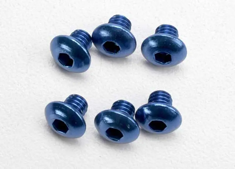 Traxxas Button Head Screw 4X4, Aluminum, Blue, 3940 1