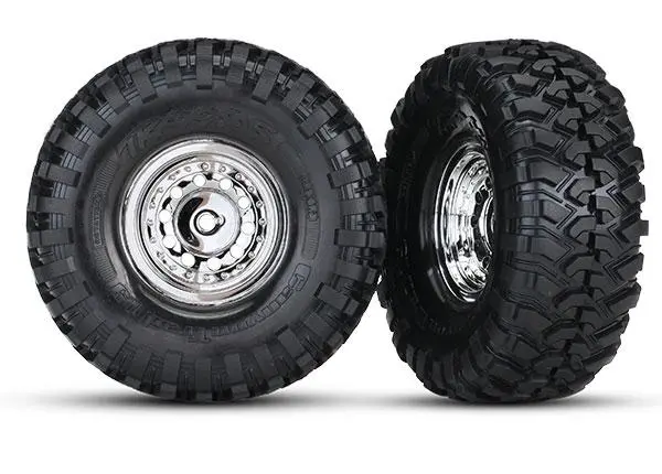 Traxxas Canyon Trail Tires, 1.9" Wheels, Chrome, 8177 1