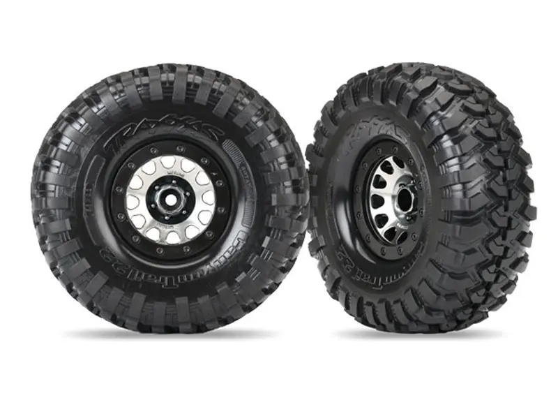 Traxxas Canyon Trail Tires, Method Wheels, Black Chrome, 8172 1