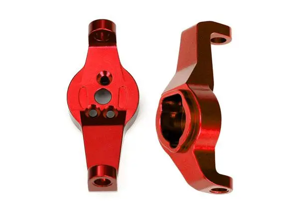 Traxxas Caster Blocks, Alum. Red, 8232R 1
