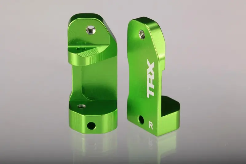 Traxxas Caster Blocks, Aluminum, 30 Degree, Green, 3632G 1