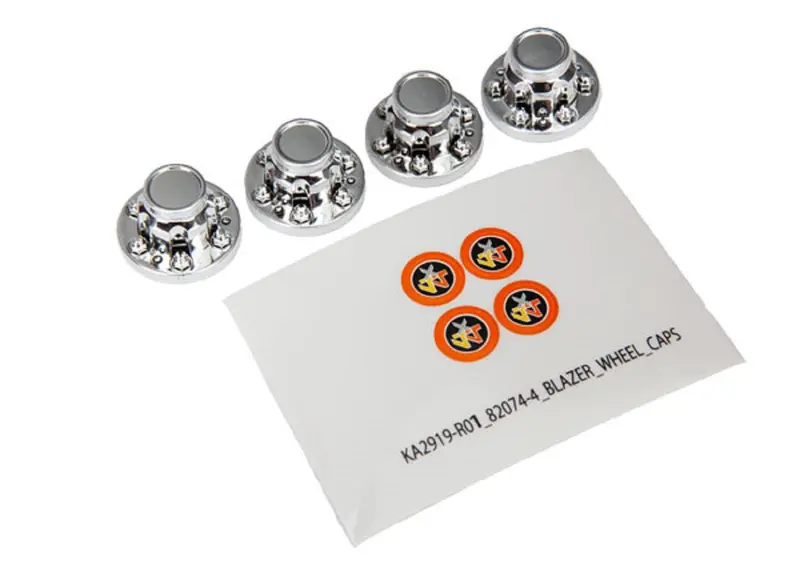 Traxxas Center Wheel Caps, Chrome, 8164 1