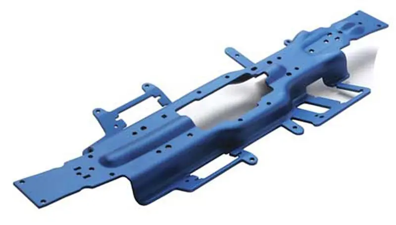 Traxxas Chassis, Extended, Aluminum, Blue, 5322X 1