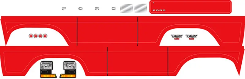 Traxxas Decal Sheet, Bronco, Red, 8078R 1
