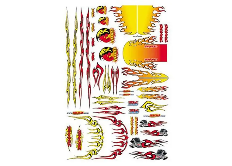 Traxxas Flames Decal Sheet, 3913X 1