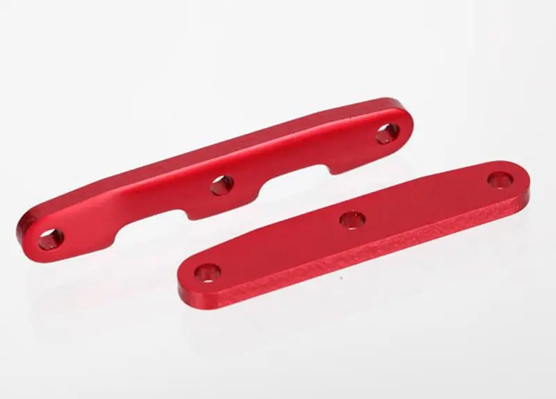 Traxxas Front & Rear Aluminum Bulkhead Tie Bars, Red, 6823R 1
