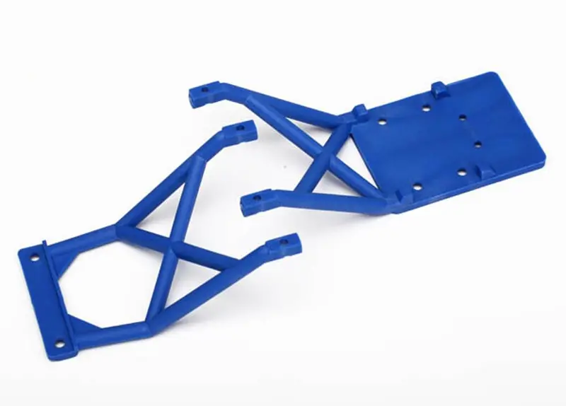 Traxxas Front & Rear Skid Plates, Blue, 3623X 1
