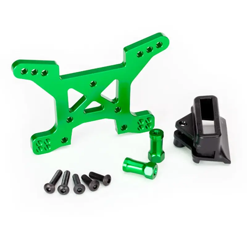 Traxxas Front Shock Tower, Aluminum, Green, 6739G 1