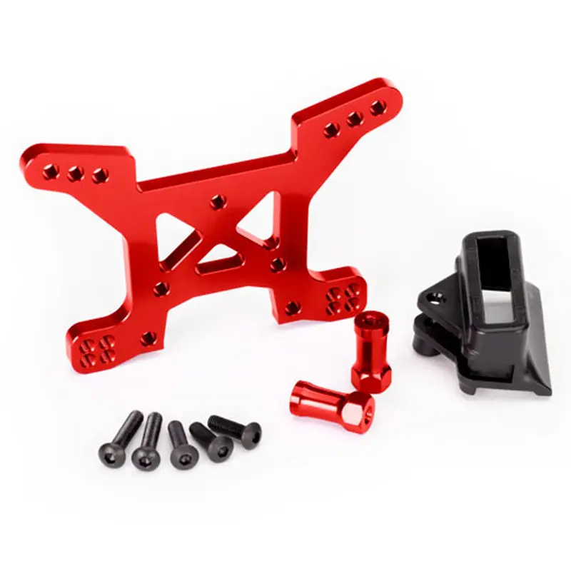 Traxxas Front Shock Tower, Aluminum, Red, 6739R 1