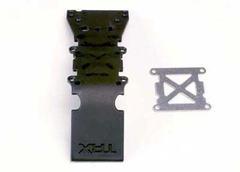 Traxxas Front Skid Plate, Black & Plate, 4937 1