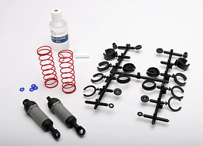 Traxxas Front Ultra Shocks, Long, Gray & Springs, Black, 3760A 1