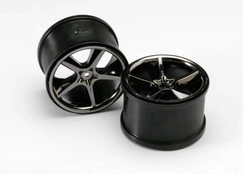 Traxxas Gemini 3.8" Wheels, Black Chrome, 5372A 1