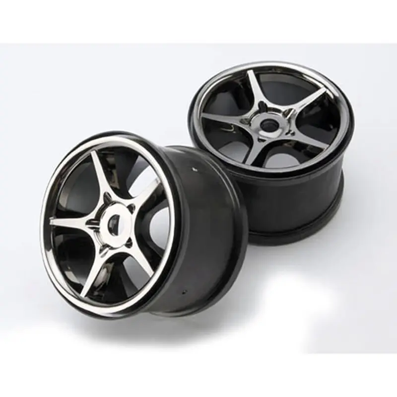 Traxxas Gemini 3.8" Wheels, Black Chrome, 5372X 1