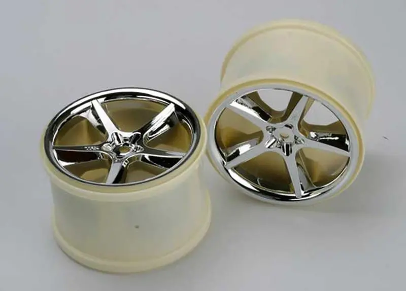 Traxxas Gemini 3.8" Wheels, Chrome, 5372 1