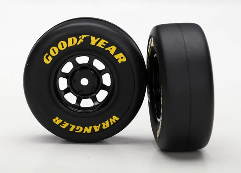 Traxxas Goodyear Wrangler Tires, 8-Spoke Wheels, 1.9", Black, 7378 1