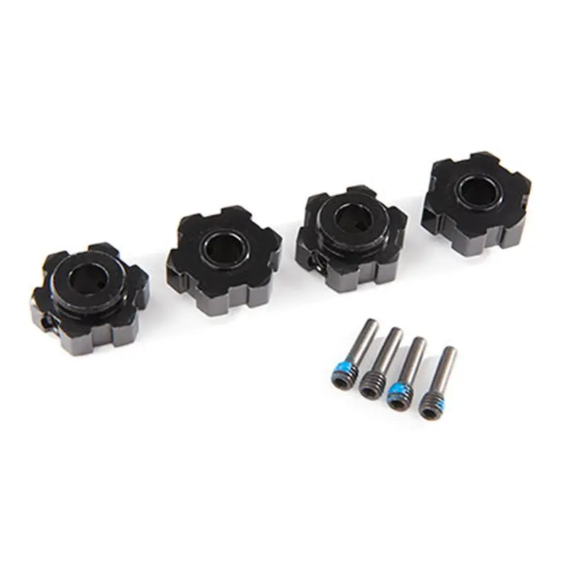 Traxxas Hex Wheel Hubs, Aluminum, Black, 8956A 1