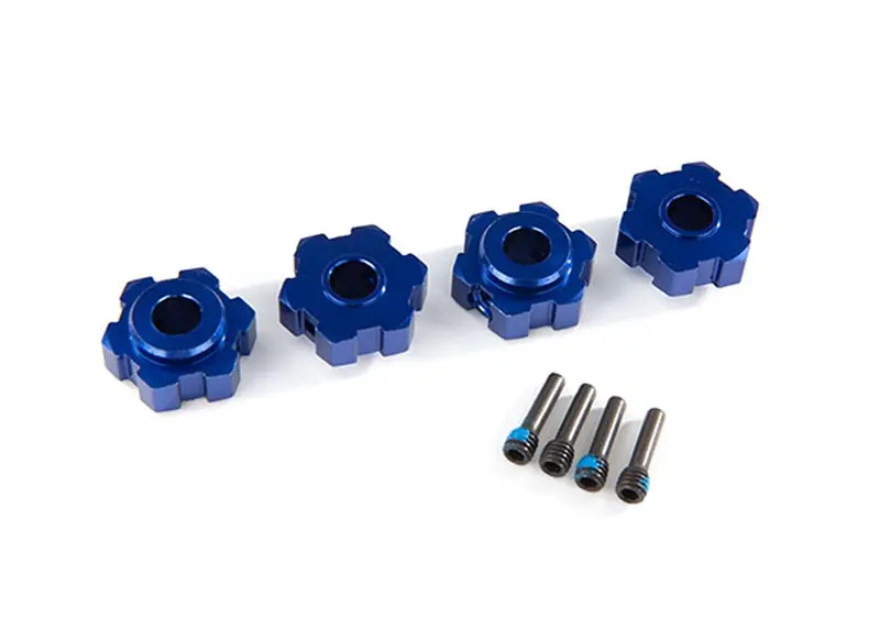 Traxxas Hex Wheel Hubs, Aluminum, Blue, 8956X 1