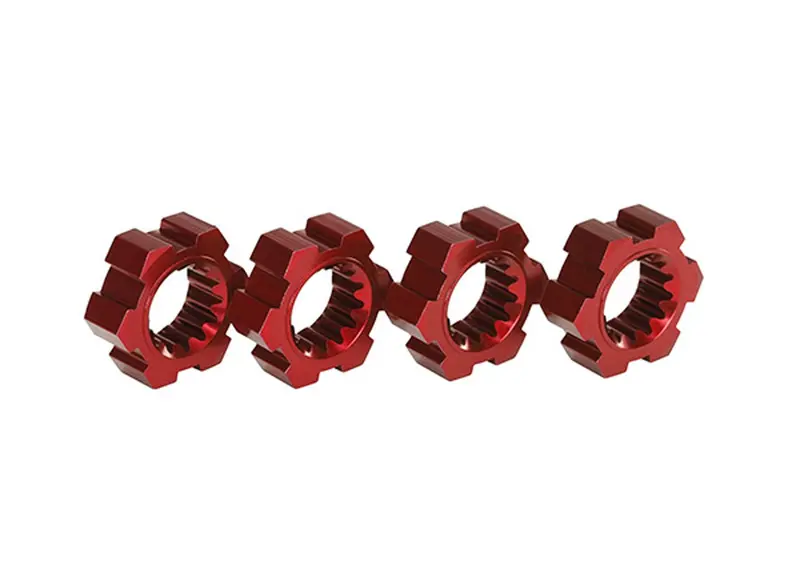 Traxxas Hex Wheel Hubs, Aluminum, Red, 7756R 1