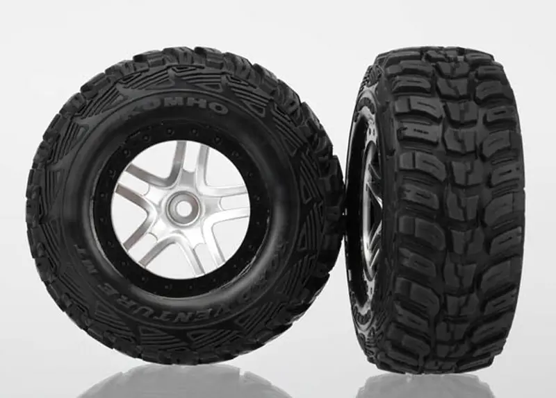 Traxxas Kumho S1 Tires, Sct Ss Wheels, Satin Chrome/Black, 6874R 1