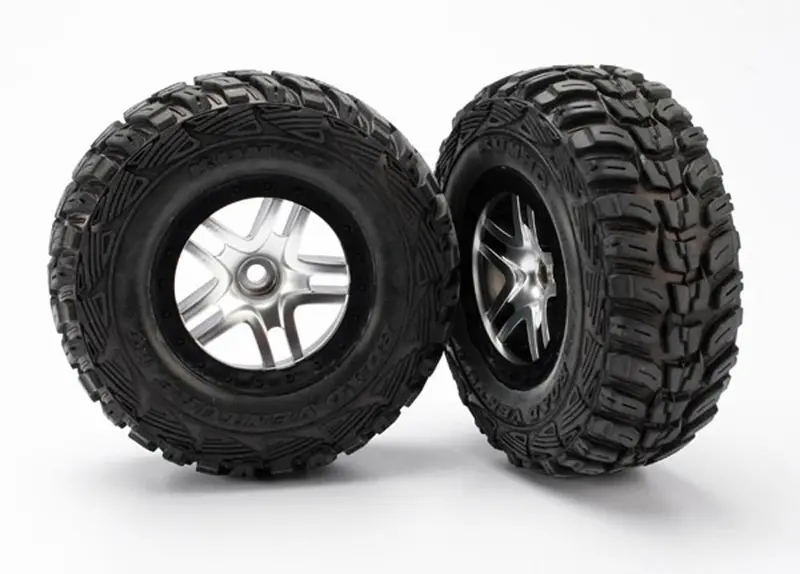 Traxxas Kumho Tires, S1, Sct Ss Wheels, Satin Chrome/Black, 5882R 1