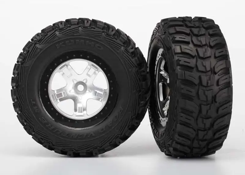 Traxxas Kumho Tires, Sct Beadlock Style Wheels, Satin Chrome, 5880 1